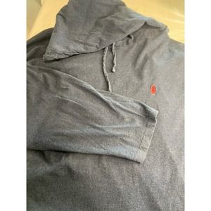 Men's‎ Ralph Lauren 3/4 Sleeve Tagless Lightweight Navy Hooded Pullover-Size 5XL